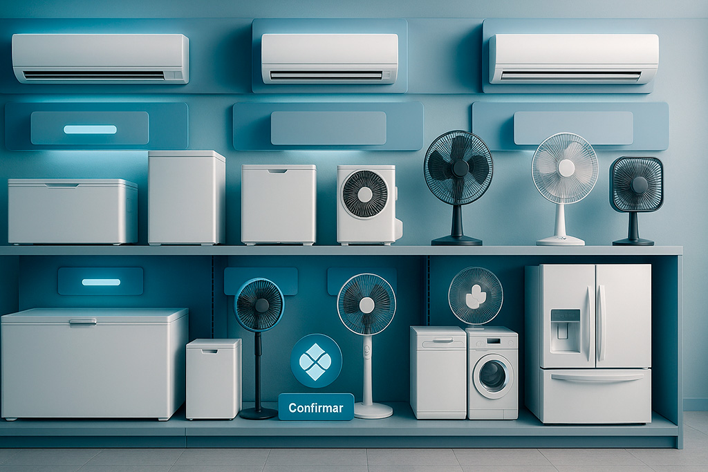 linhas de produtos de climatização, refrigeração e eletrodomésticos da Dufrio